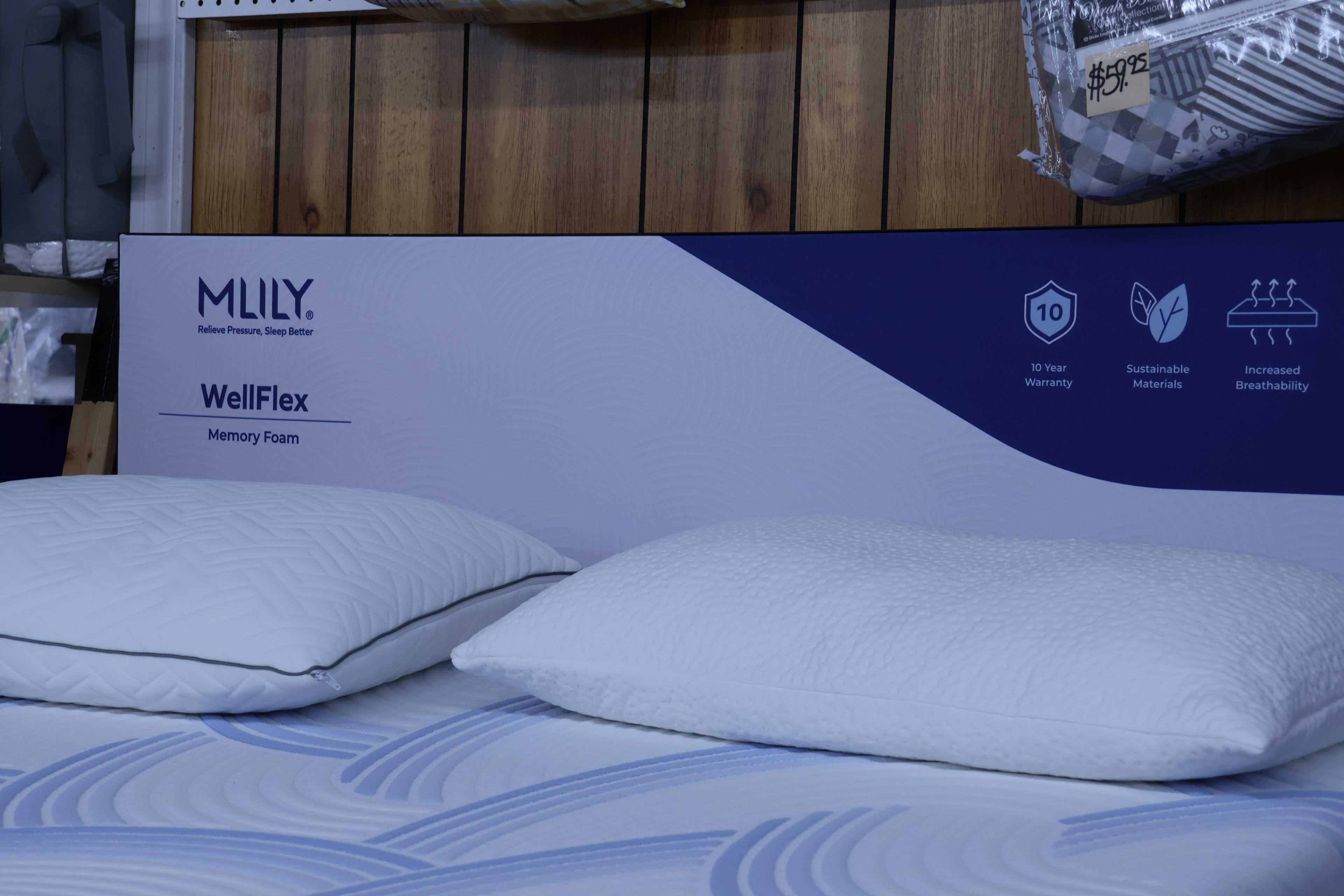 Mattress display inside the store